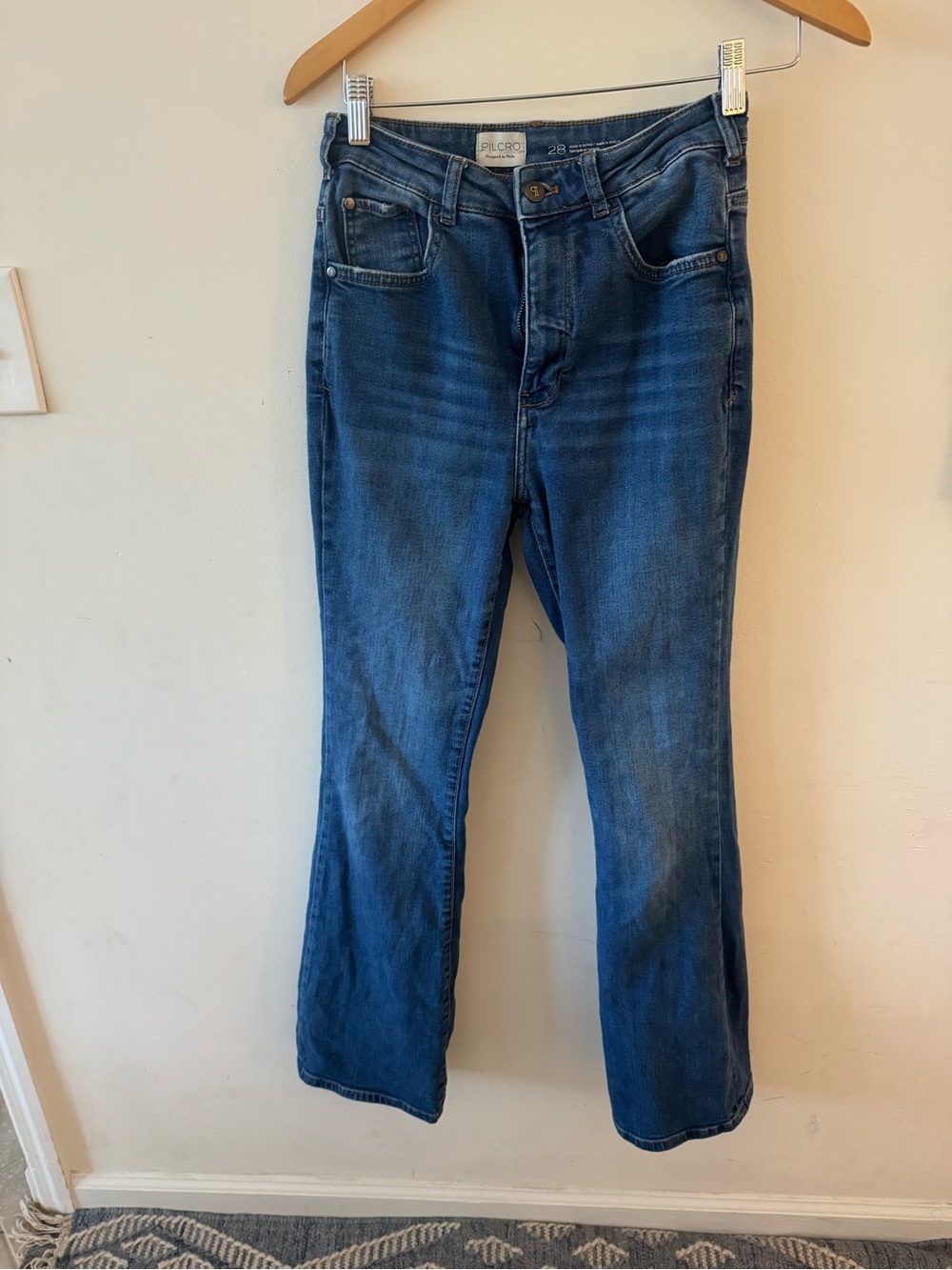 Pilcro Anthropologie Women’s Dark Blue Boot-Cut Jeans, 28